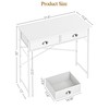 ThreeHio Small Vanity Desk No Mirror for Kids Bedroom, 31.5