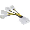 InLine® fan adaptorcable, 4x 3pol. an 13,34cm (5,25")