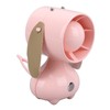 Handheld Fan Cute Cartoon Dog Shaped 3 Speeds Rechargeable Portable