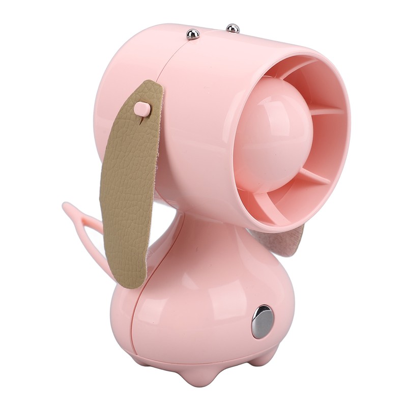 Handheld Fan Cute Cartoon Dog Shaped 3 Speeds Rechargeable Portable