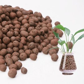 Pulovin 5 lbs LECA Clay Pebbles for Plants, 4-16mm LECA Balls for Indoor Plants Drainage, Hydroponics, Aquaponics, Natural Clay Balls for Soil Root Development, Orchid Potting Mix