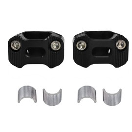 lhrlaoliu Motorcycle CNC Alloy Handlebar Riser, 22mm to 28mm, Black, Aluminum, Universal Fit, Handlebar Riser