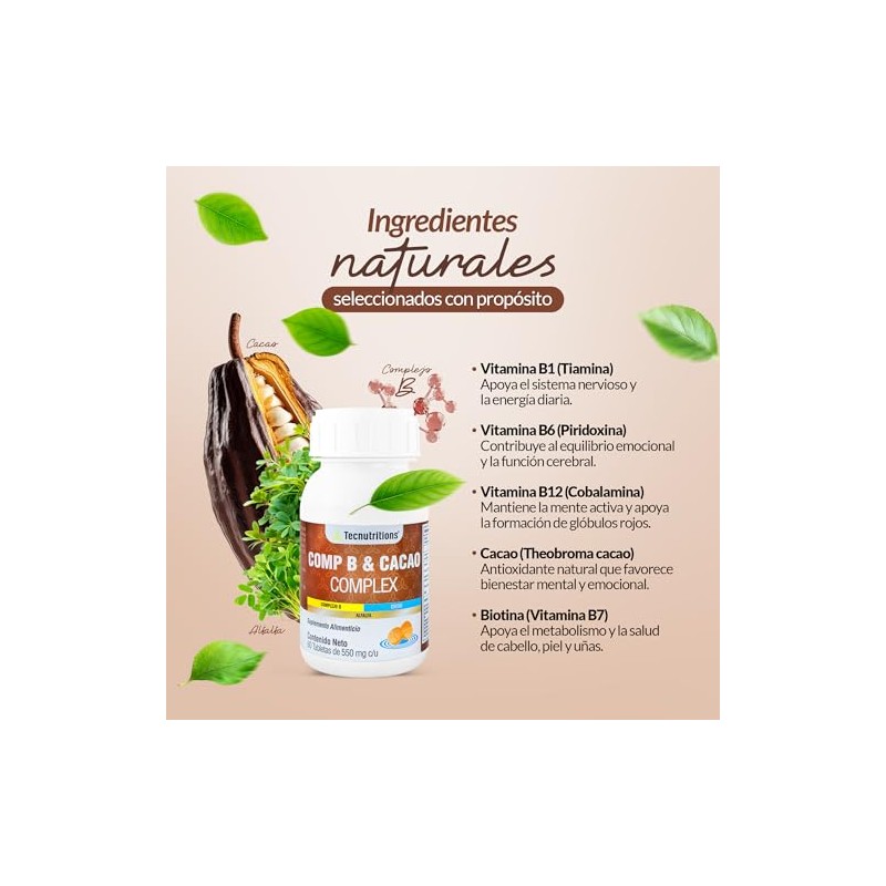 Comp B Cacao Complex (60 pz de 550 mgcu) -