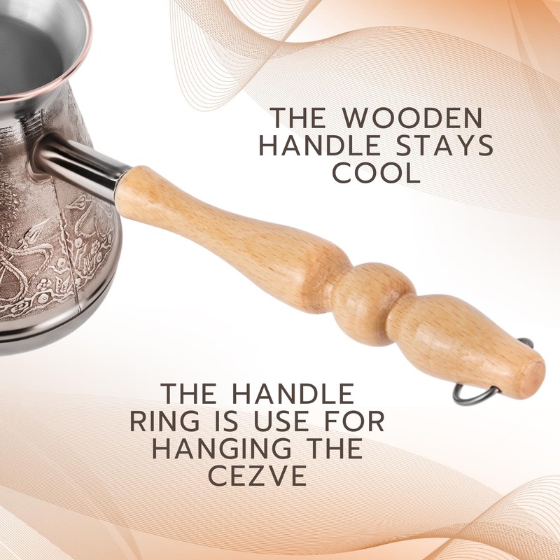 STP Goods Copper Turkish Coffee Pot Cezve 20.3 oz