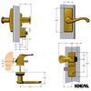 Ideal Security Door Lever with Deadbolt Lock for Storm and