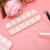 1600Pcs 4mm Beige Flat Back Half-Round Pearls Set for Crafting