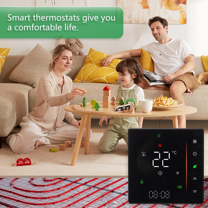 Wengart WIFI Thermostat BHT006,AC230V 3A for Water Heating System,2.4GHz eWelink