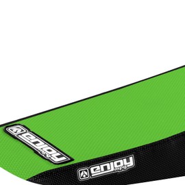 Kawasaki 1999-2002 KX 125 KX 250 KX125 KX250 Black Sides Green Top Full Gripper Seat Cover By Enjoy Mfg