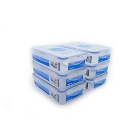 Lock & Lock Frischhaltedosen, luftdicht, rechteckig, ca. 770 ml, 6 Stück