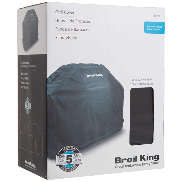 Broil King 68470 Heavy Duty PVC/Polyester 51" Grill Cover,Brown/A