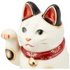 Yakushi Kiln 7854 Ceramic Chrysanthemum Flower Maneki Neko Maneki Neko