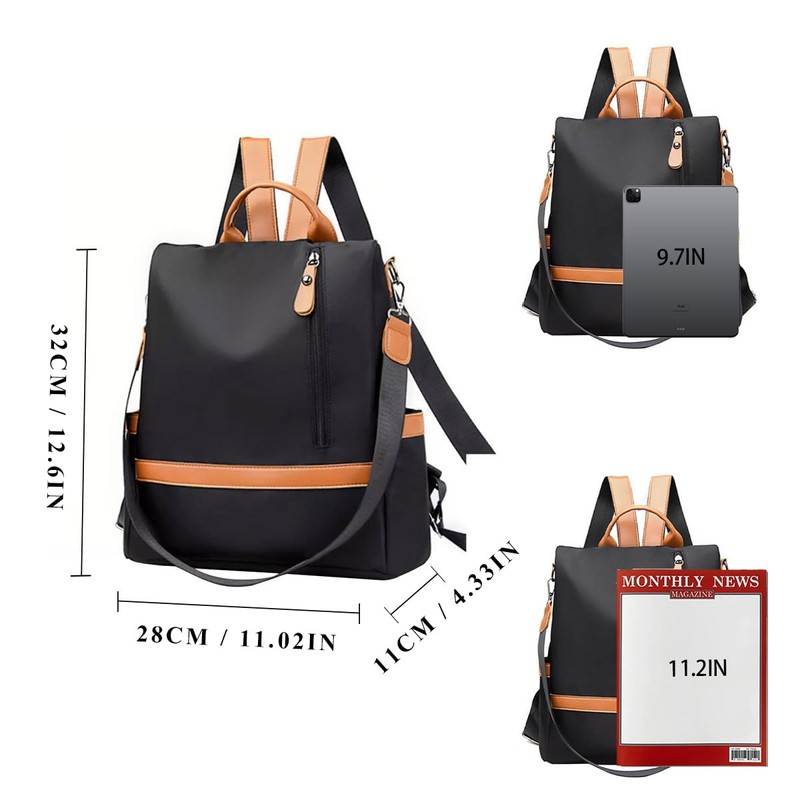 Eshow Women's Backpack Nylon Shoulder Bag Small Casual Backpacks for