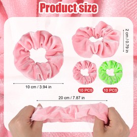 SAVITA 20pcs Hair Scrunchies, Velvet Funny Witch Elastic Hair Ties Witch Theme Party Gifts Practical Scrunchy Hairbands Accessories Supplies for Girls Women