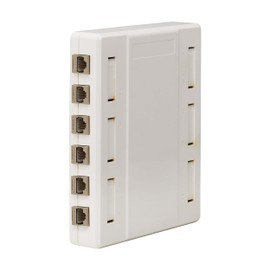 Tripp Lite 12-Port Surface-Mount Box for Keystone Jacks, Additional Breakout Pieces for Wide Compatibility, Mounting Screws Included, TAA Compliant, (N082-012-WH)