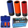 US Pro 3PC 1/2''Dr Deep Impact Sockets for Alloy Wheels