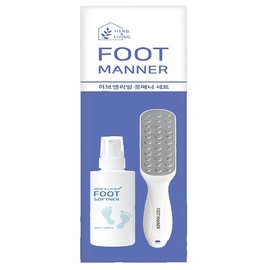Herb & Living Foot Manner Set Foot Callus Remover + Softener 100ml White
