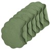 HOMBYS Quilted Placemats Set of 6 Washable Round Placemats for