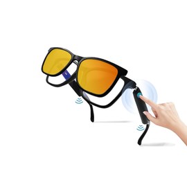 Intelligent Audio Sunglasses for Men Women with Microphone Speaker Sunglasses Clip for Glasses Polarised Glasses with Headphones Wireless Bluetooth Smart Sun Glasses Speaker