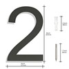 Ywonoby Stainless Steel House Number - RAL 7016 Anthracite Grey
