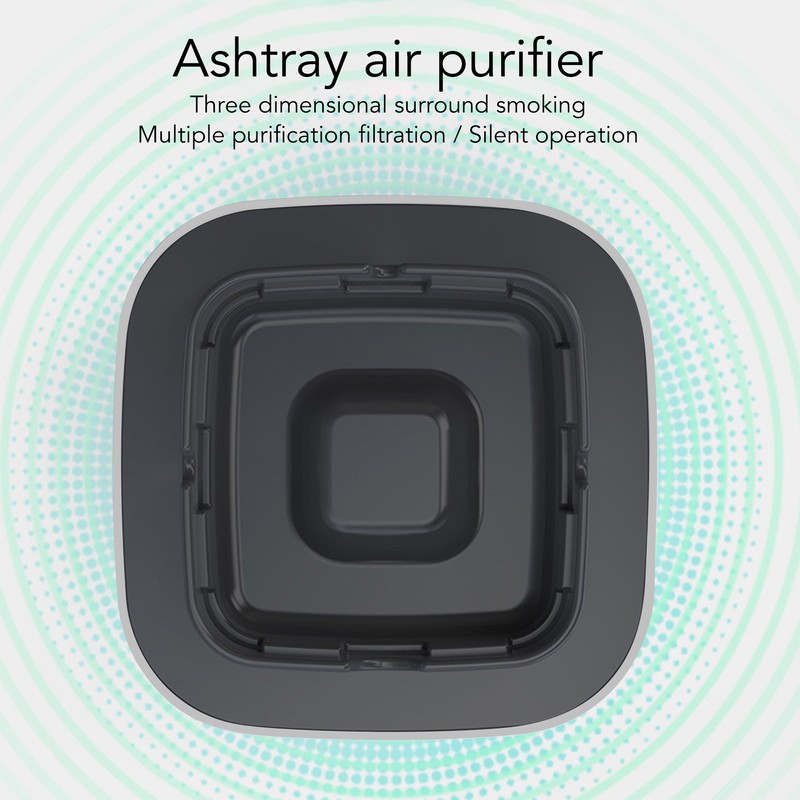 Smokeless Ashtray Multifunctional Anti Fly Dust 2 in 1 Negative
