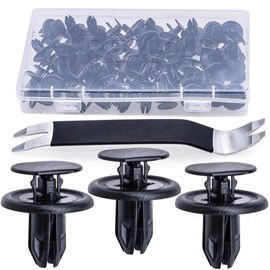 Rexka 51pcs Bumper Cover Fender Liner Splash Shield Push Type Retainer Clip BGV4-56-145 for Mazda 2, Mazda 3, Mazda 6, CX-3, CX-30, CX-5, CX-9, MX-5 Miata BGV456145 -Auto Body Clips Remover