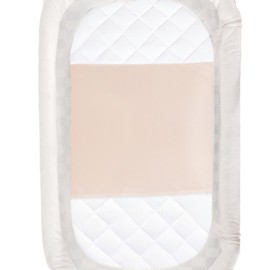 PROMEED 100% Mulberry Silk Bassinet Sleeve for Baby Bald Spots, Preminium 23 Momme Silk Bassinet Half Sheet for Baby Hair(Champagne)