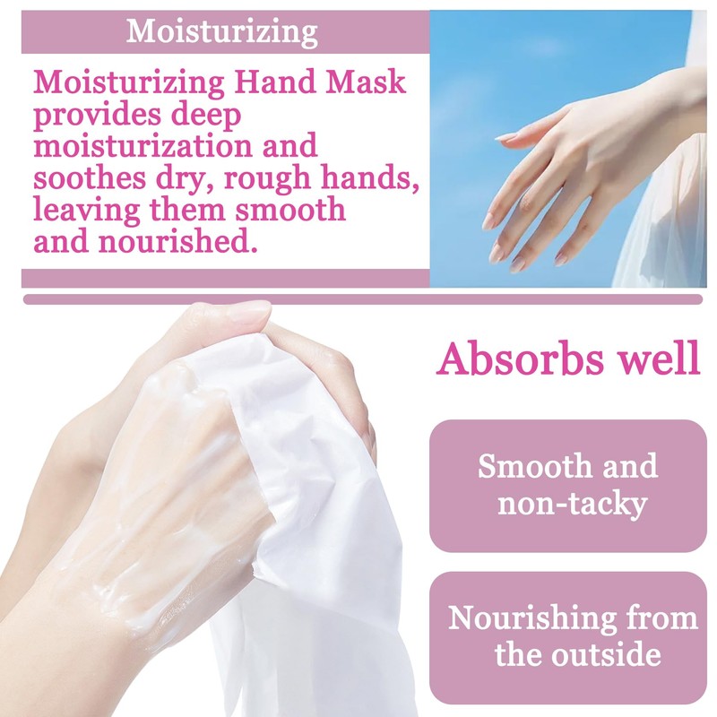 Hydrating Hand Masks, 6PCS Hand Mask Moisturizing Gloves for Men