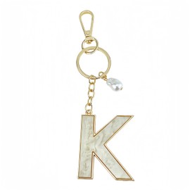 Unistybag Initial Keychain for Women Stainless Steel Gold Letter A-Z Keykhains Alphabet Novelty-key chain Bag Charms Purse Charms for Handbags