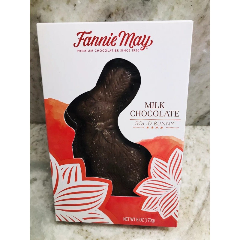 Fannie May Milk Chocolate Solid Bunny: 6oz/170gm