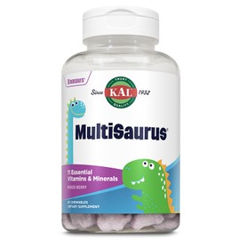 KAL Kid's MultiSaurus Vitamins & Minerals | Children's Chewable Once Daily Complete Multivitamin | VIT A, C, B & More | Gluten & Fructose Free | 90ct
