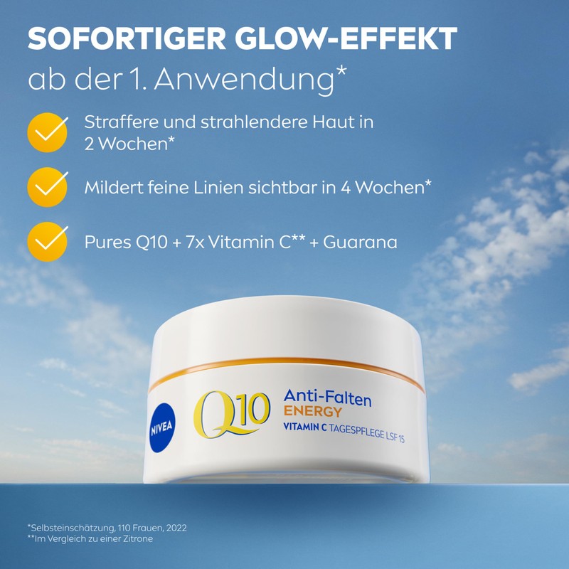 NIVEA Q10 Energy Anti-Wrinkle Day Cream SPF15 50ml