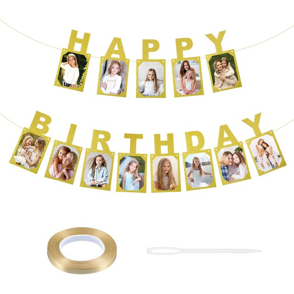 HJZHII Happy Birthday Garland, Birthday Garland, Photo Garland, Birthday Garland,