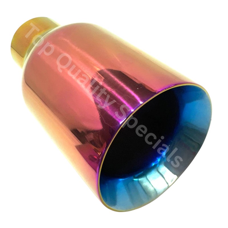 Gearhead PURPLE BURN DOUBLE WALL ANGLED EXHAUST TIP 3" INLET
