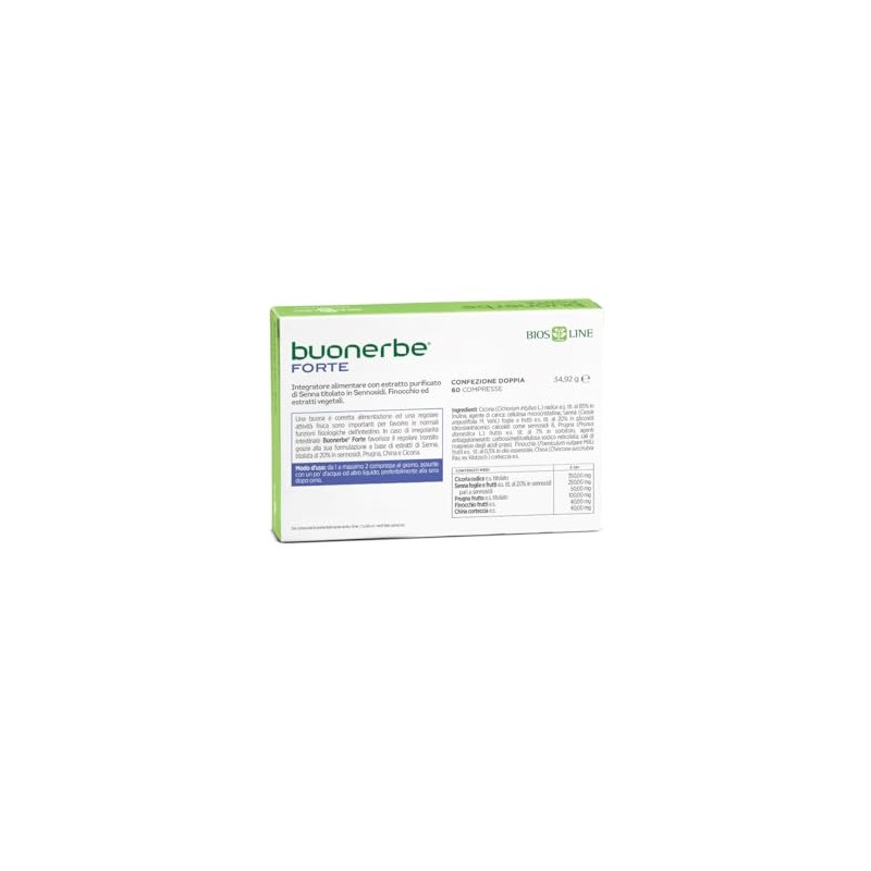 Bios Line Buonerbe Forte Integratore per il Transito Intestinale, 60