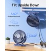 SWEETFULL USB Desk Fan Small Quiet - 3 Speeds Mini