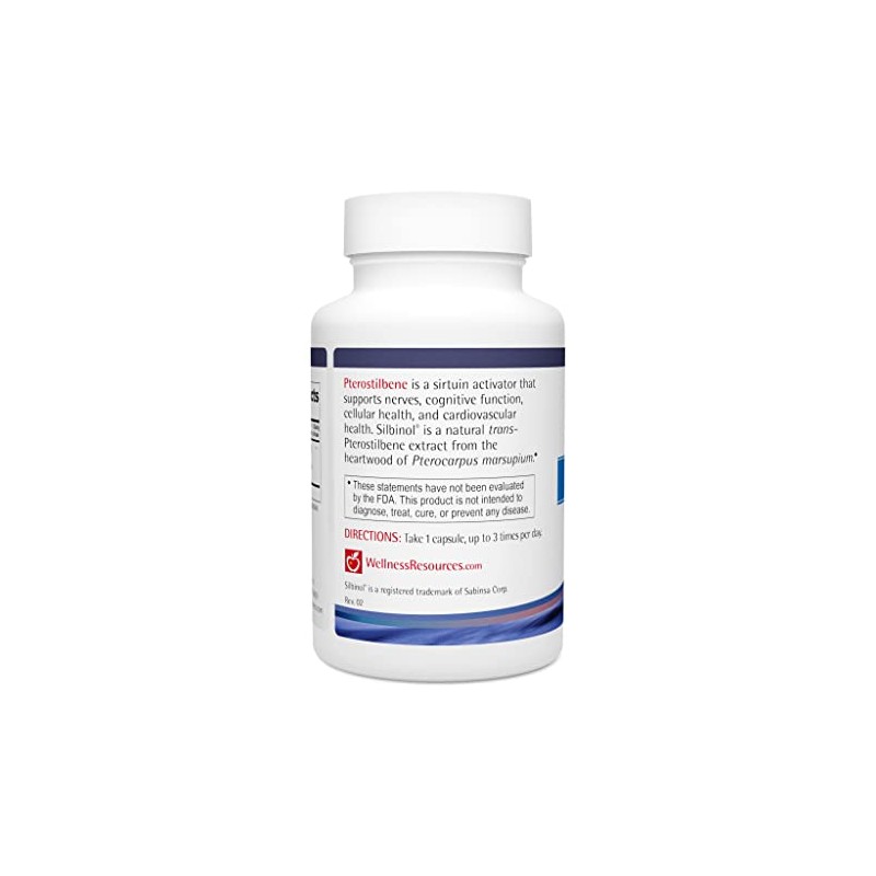 Wellness Resources Pterostilbeno - Fuente natural trans-pterostilbeno (silbinol) para un