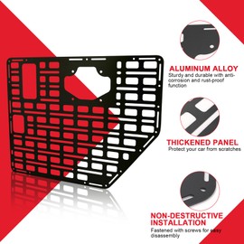 NORTHYUN F150 Side Bed Molle Panel Rack Aluminum Alloy Rear Truck Interior Carrier Cargo Luggage Storage Compatible with 2015-2022 Ford F150