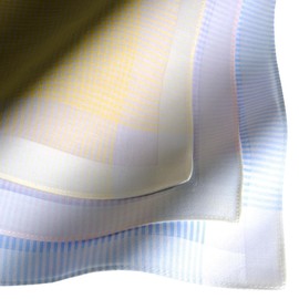 Vivienne et Merlin P01 Women's Premium Handkerchiefs, 100% Cotton, 35 cm x 35 cm, Pack of 3, assorted colours