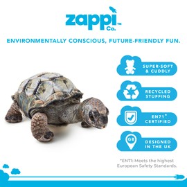 Zappi Co Aldabra Tortoise 31 cm Plush Toy Realistic Soft Cuddly Animal, Lifelike Detail, Perfect for Playtime & Collectors, (31cm Length)