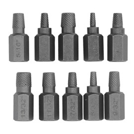 10Pcs Damaged Screw Extractor Hex Bolt Stud Remover Removal Tool for Repair Maintenance
