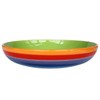 Purity Style Hand Painted Rainbow Stripe Ceramic 22 cm Pasta