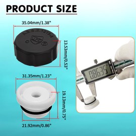 2PCS ASSE 1019-A Repair Kit(Coarse Thread), Asse 1019 A Vacuum Breaker Replacement, Outdoor Faucet Repair Kit, Anti siphon valve repair kit with 2PCS Hose End Caps(Black)