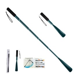 Gobiteli Shoe Horn,14.5"-37" Retractable Aluminum Shoe Horn Long Handle for Seniors,Men,Women and Kids