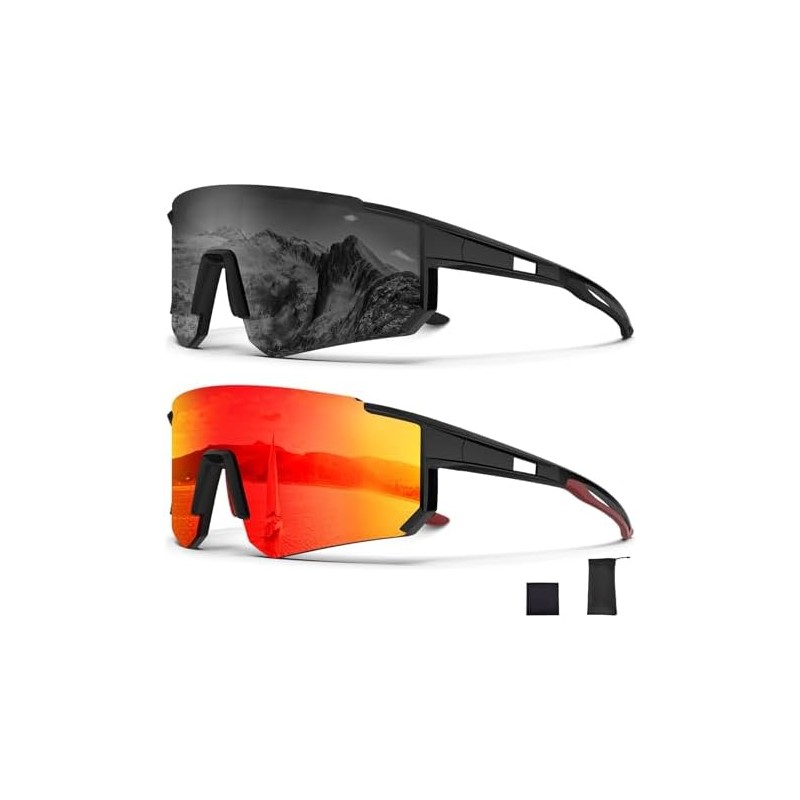Gafas de Ciclismo Polarizadas HBKUUY con Protección UV400 (Pack de