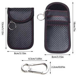 Faraday Pouch,Car Key Blocker Pouch, Keyless Blocking Key Case, RFID Blocker Bag for Car Security (Black)(Color:Black)