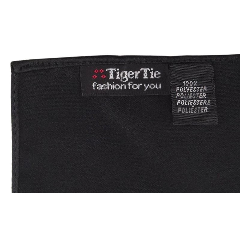 TigerTie Cummerbund Pocket Square Satin Bow Tie Plain Sash Waistband,