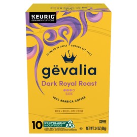 Gevalia Dark Royal Roast Dark Roast K‐Cup Coffee Pods, 10 ct. Box