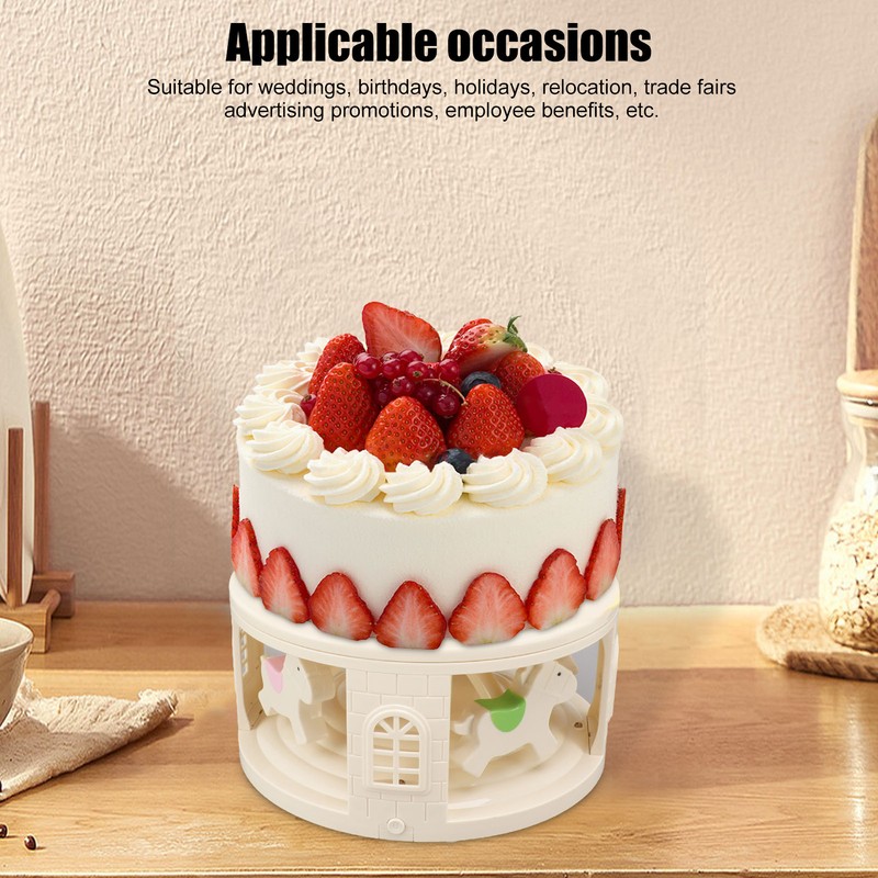 Rotary Dessert Machine LED Carousel Automatic Rotating Dessert Display Table
