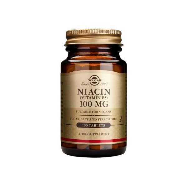 Solgar Niacin (Vitamin B3) 100mg Tablets 100
