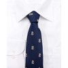 Michi Kolondon Brand Necktie, 100% Silk, Jacquard Woven Crest, Coat